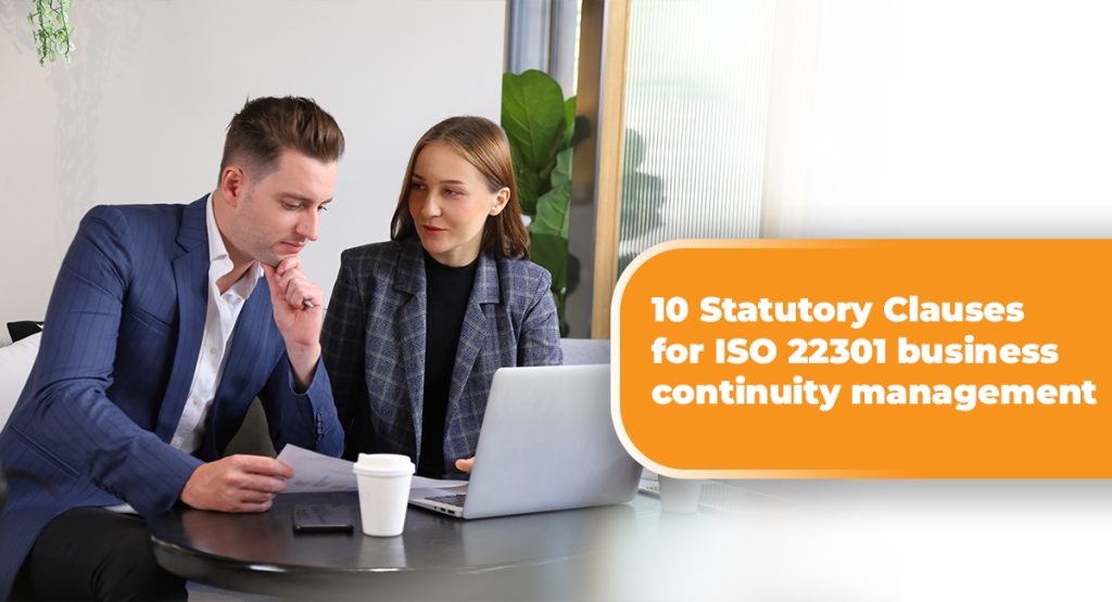 Clauses of ISO 22301 business continuity management