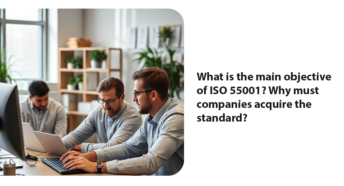 What is the main objective of ISO 55001? Why must companies acquire the standard? What is the main objective of ISO 55001